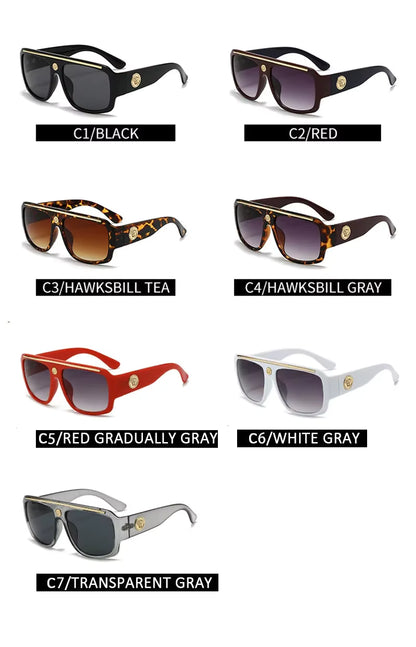 Women Designer Men Women Oversized Vintage Punk Shades Driving Glasses