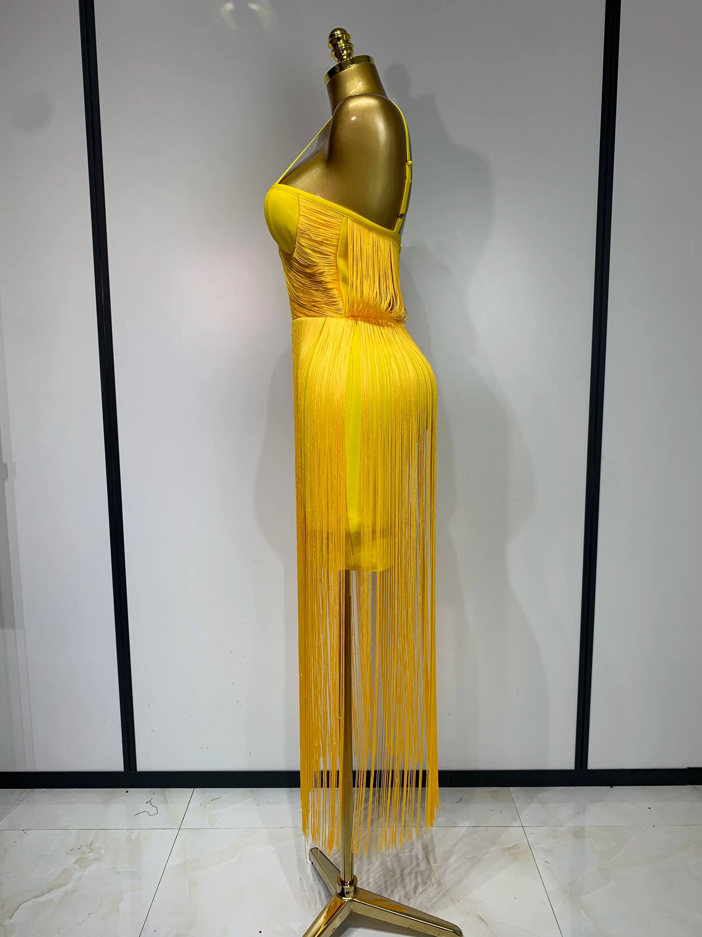Sexy Sleeveless Tassels Bandage Celebrity Evening Party Birthday Cocktail Dress