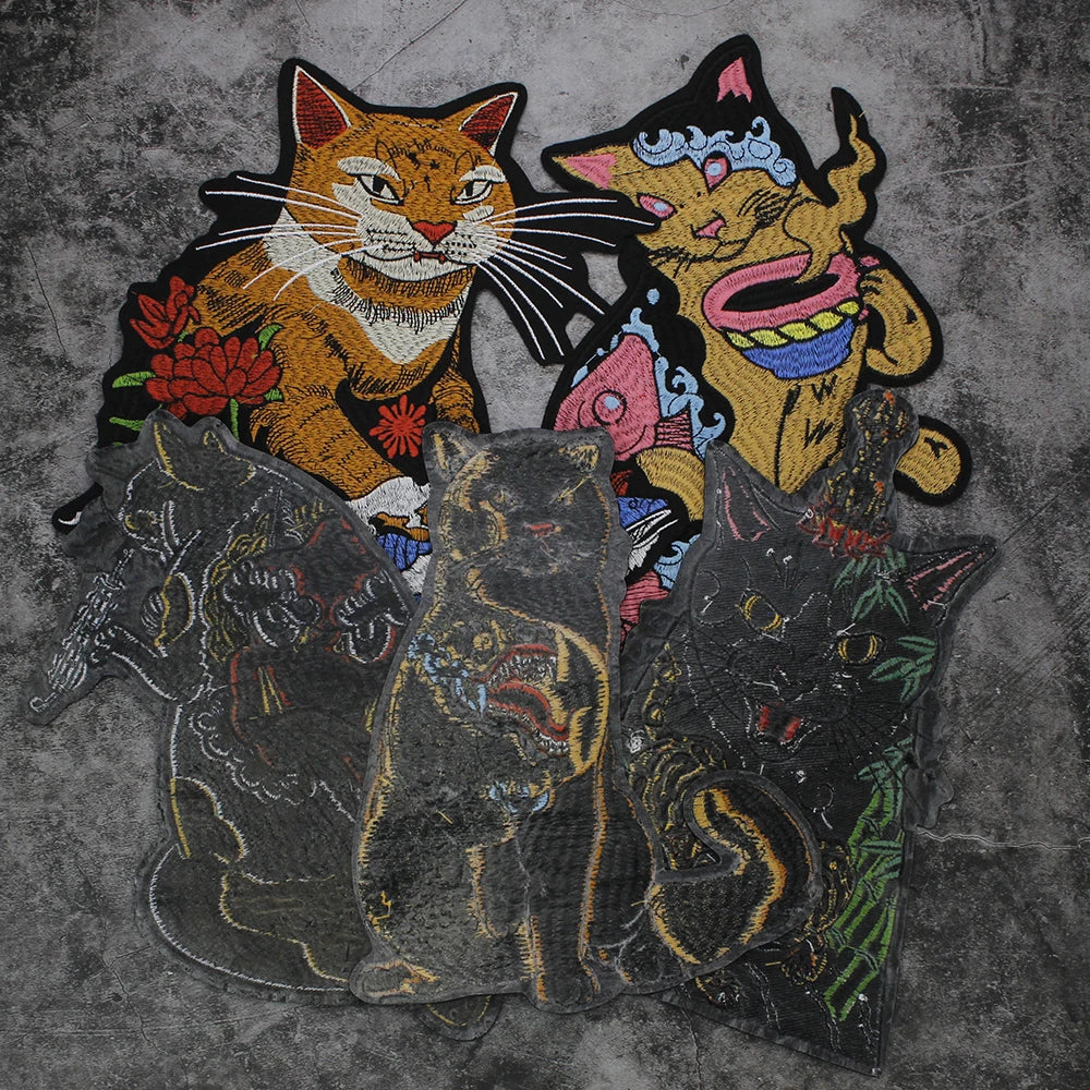 Catfish Embroidery Motif Patch Appliques Iron on Patches Badge Clothes Sewing