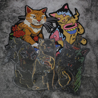 Catfish Embroidery Motif Patch Appliques Iron on Patches Badge Clothes Sewing