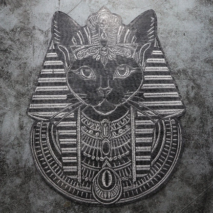 Large Black Noble Animal Cat Patch Embroidered Patches Iron on Clothing Backpack Badges Twill Craft Stickers