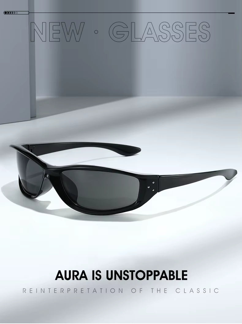 Men Women Classic Punk Wrap Around Vintage Fashion Sport UV400 Sunglasses Goggles