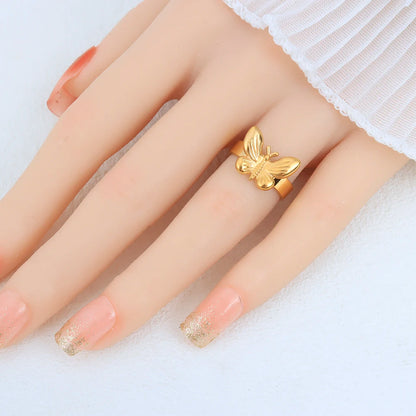 20 Pieces/Lot Fashion Stainless Steel Insect Butterfly Charm Waterproof Rings