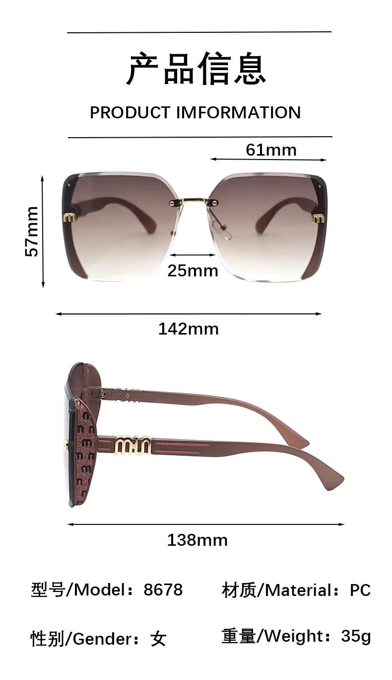 Women Vintage Driving Square Sunglasses Eyeglasses