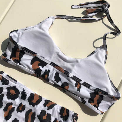 Women Swimsuit High Waist Bandage Sport Swimwear Bikini Push Up Beachwear Bathing Suit