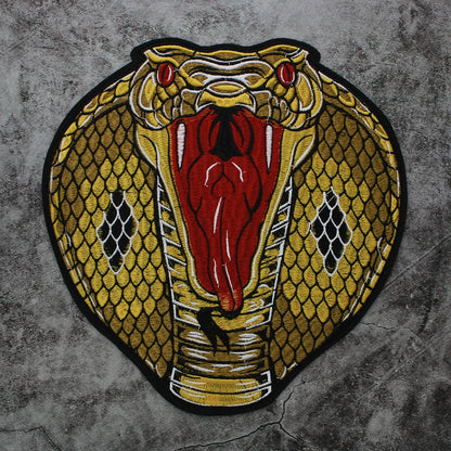 Animal Dragon Face Embroidery Patch Appliques Iron on Patches Badge Clothes Sewing