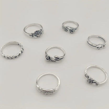 20pcs/Lot Wholesale Antique Vintage Design Finger Rings Set Mix Styles