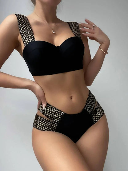 Women Push Up Solid Brazilian Bathing Swimming Beachwear Bikini Swimsuit Suits