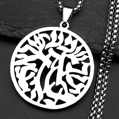 Women Men Stainless Steel Jewish Christianity Tetragrammaton Jehovah Yahweh Hebrew Alphabet Necklace