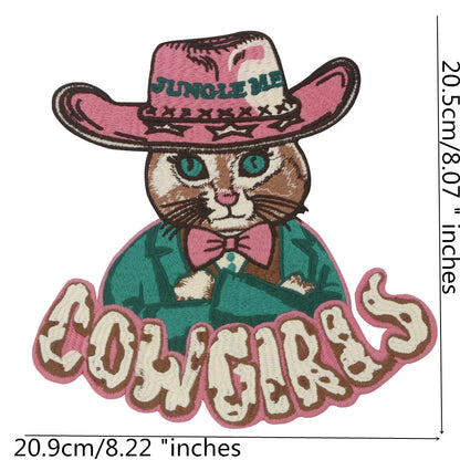 Embroidery Animal Hat Cat Sticker Patch Appliques Iron on Patches Badge Clothes Sewing