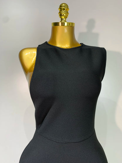 Women Sexy Sleeveless Backless Design Bandage Celebrity Elegant Evening Party Birthday Dress