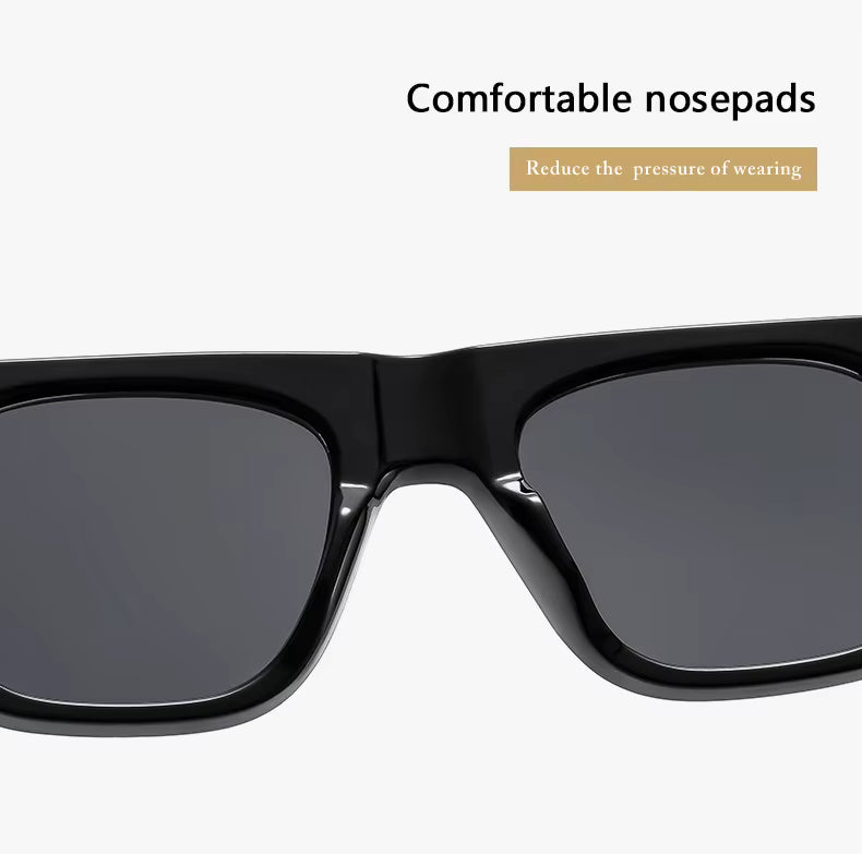 Women Men Vintage Rivets Punk Shades UV400 Square Sunglasses Glasses