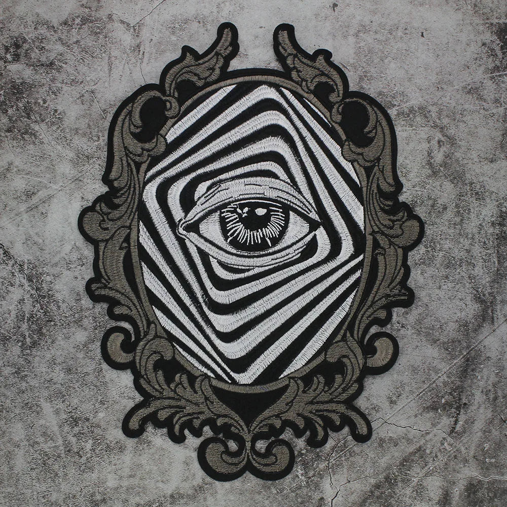 Embroidery Big heart bird Mirror Eyes patch Iron On Sew on for Clothes