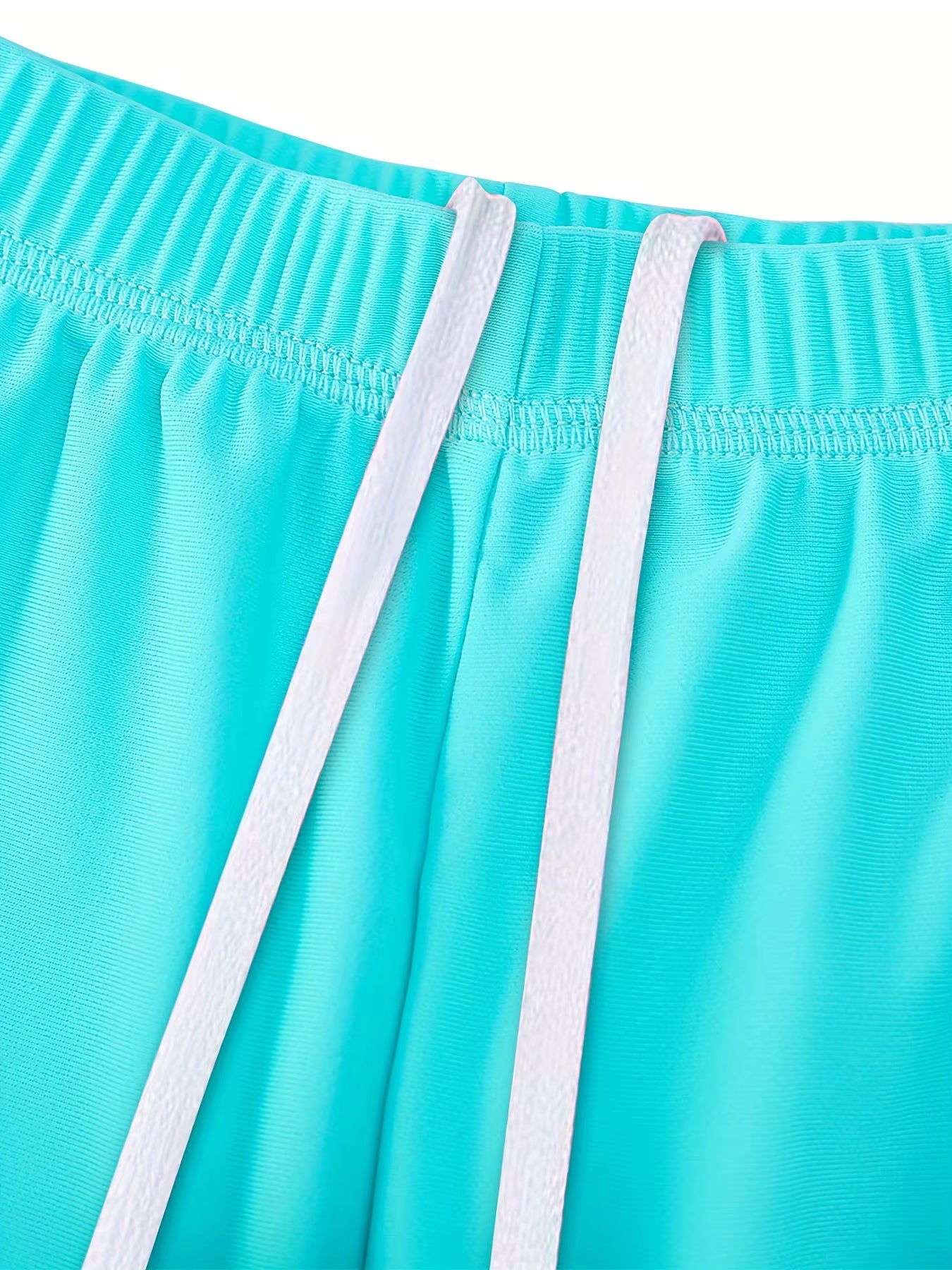 2pcs Kids Girls Short Sleeve Tops Swim Shorts Scale Print Patchwork Beach Bathing Swimwear