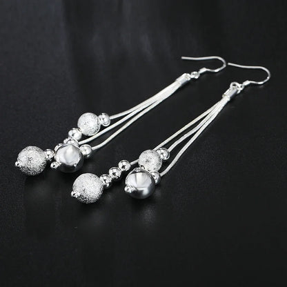 Noble Elegant Charm Pretty Fashion Women 925 Sterling Silver Wedding Party Jewelry Hook Earrings