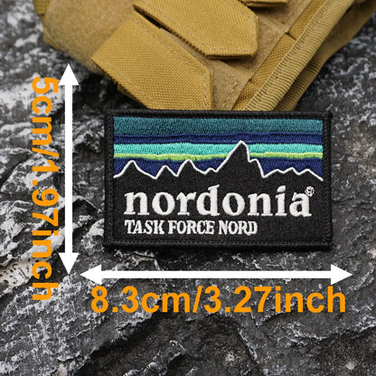 NORDONIA TASK FORCE NORD Embroidered Patch Iron-On Sewing Clothes Patches Applique