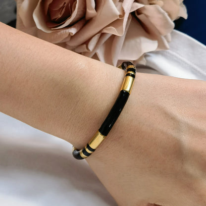 Waterproof High-end Enamel Open Retro Fashion Delicate Bangle Bracelet