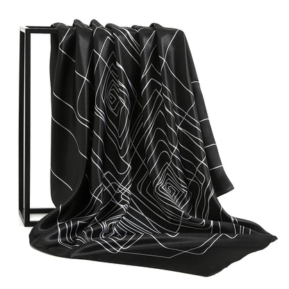 90*90cm Vintage Flowers Women Four Seasons Bandanna Designs Square Wrap Shawl Scarf Scarves fk3