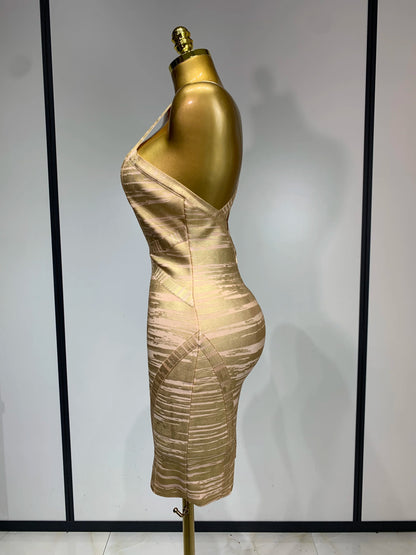 Sexy Deep V Neck Bandage Bodycon Mini Celebrity Elegant Evening Party Dress