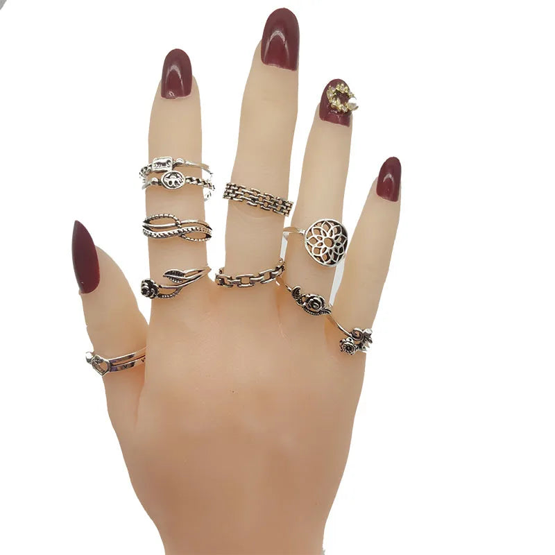 20pcs/Lot Wholesale Antique Vintage Design Finger Rings Set Mix Styles