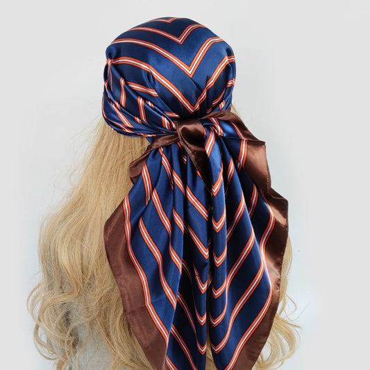 90cm Women Four Seasons Square Silk Satin Bandana Wrap Shawl Scarves Scarfs Spk3