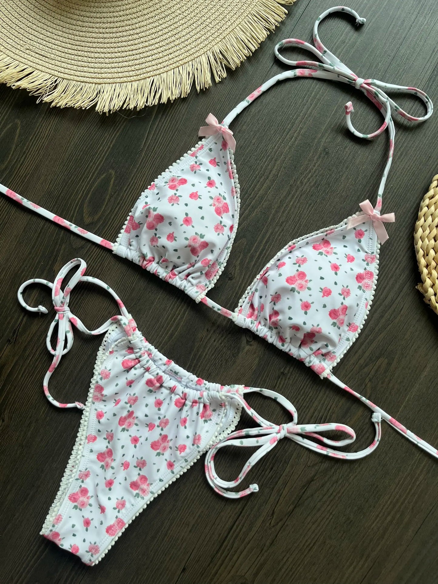 Two Pieces Micro Bikini Push Up Women Sexy Swimwear Brazilian Bikini Set Thong Swimsuit