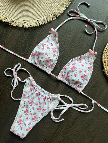 Two Pieces Micro Bikini Push Up Women Sexy Swimwear Brazilian Bikini Set Thong Swimsuit