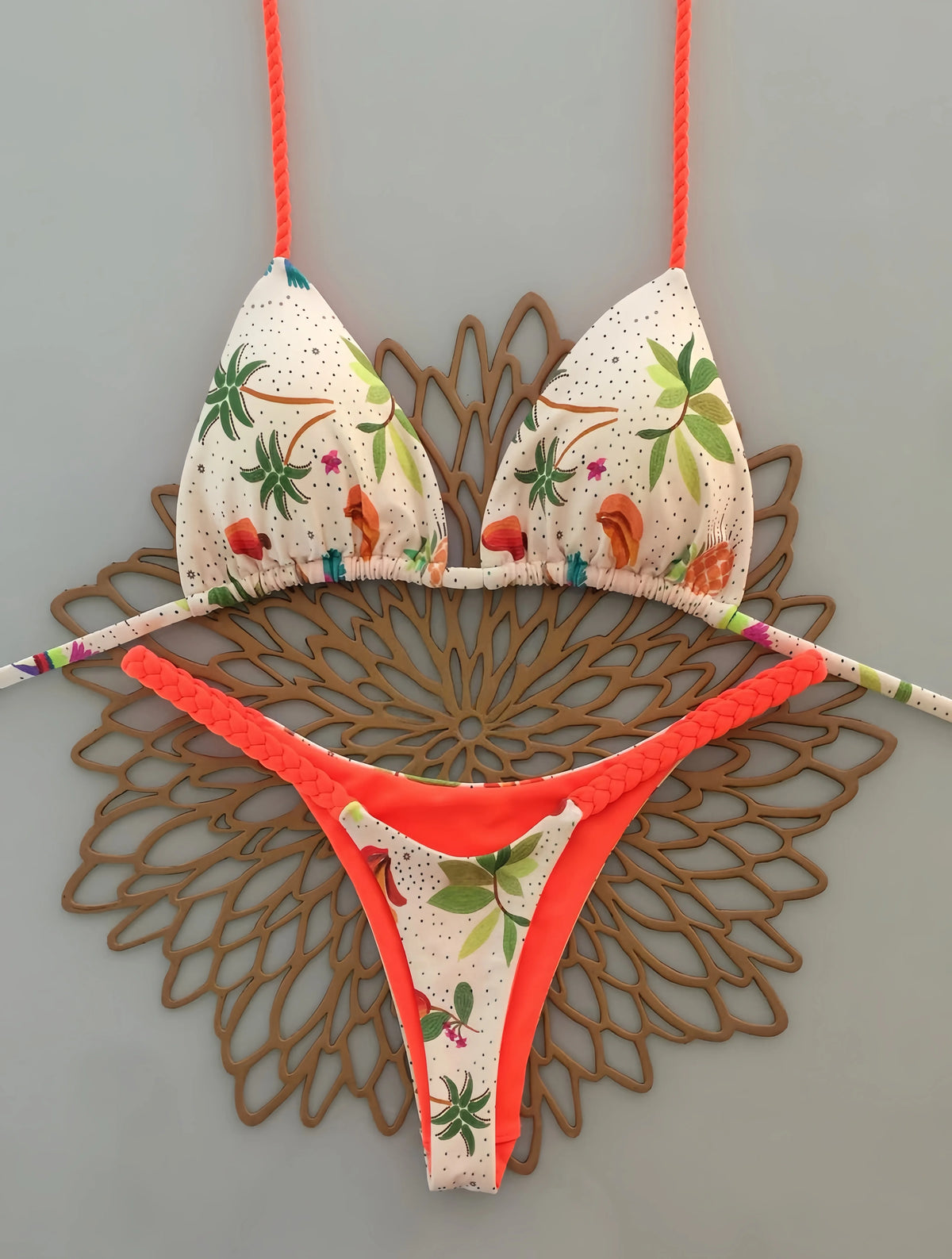 Sexy Floral Bikini Push Up Brazilian Bathing Beachwear 2 Piece Swimwear Suits