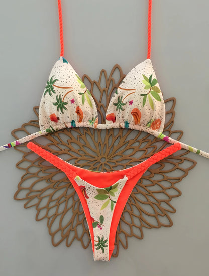 Sexy Floral Bikini Push Up Brazilian Bathing Beachwear 2 Piece Swimwear Suits