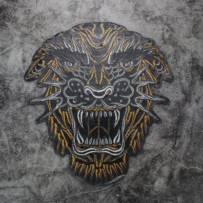 Embroidery Dragon head Patch Appliques Iron on Patches Badge Clothes Sewing