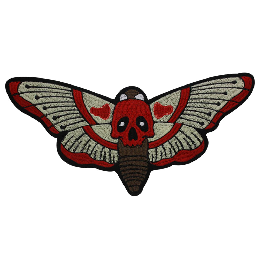Animal Embroidered Red Butterfly Patch Appliques Iron on Patches Badge Clothes Sewing