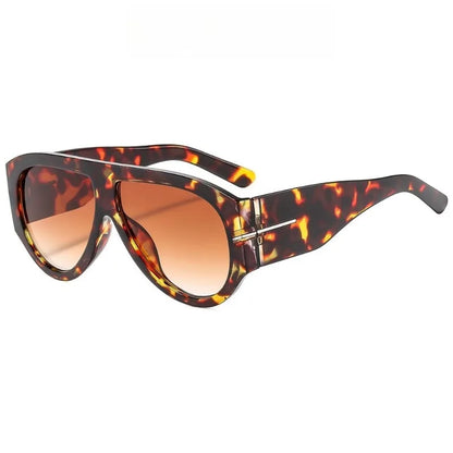 Y2K Women Men Vintage Fashion Designer Cat Eyes Oversized Sunglasses Glasses