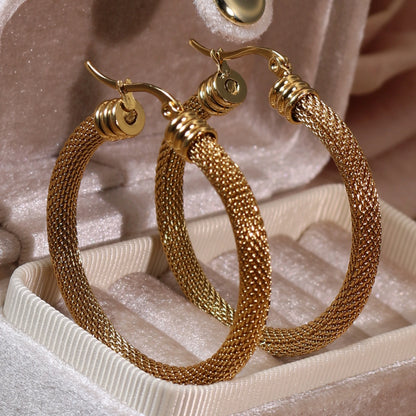 Fashionable 18K Gold-Plated Stainless Steel Women's Earrings Gifts