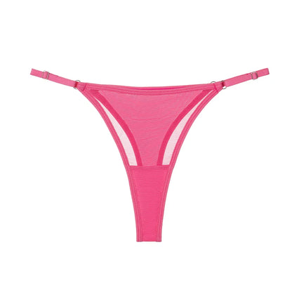 Women G-String Lace Briefs Hollow Out Transparent Thong Thin Underwear Low Waist Panties