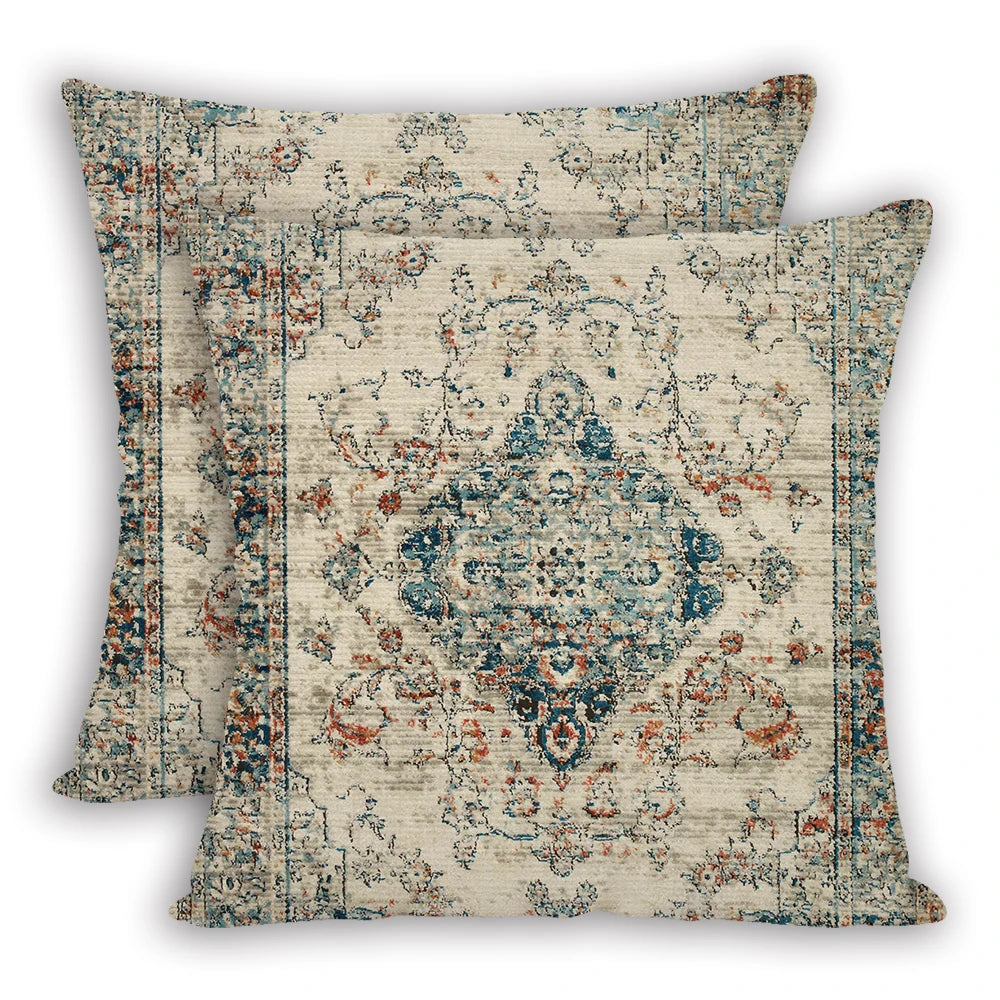 2pcs/Set Retro Bohemian Ethnic Stylish Pillowcase Cushion Cover Sofa Home Decor 45x45