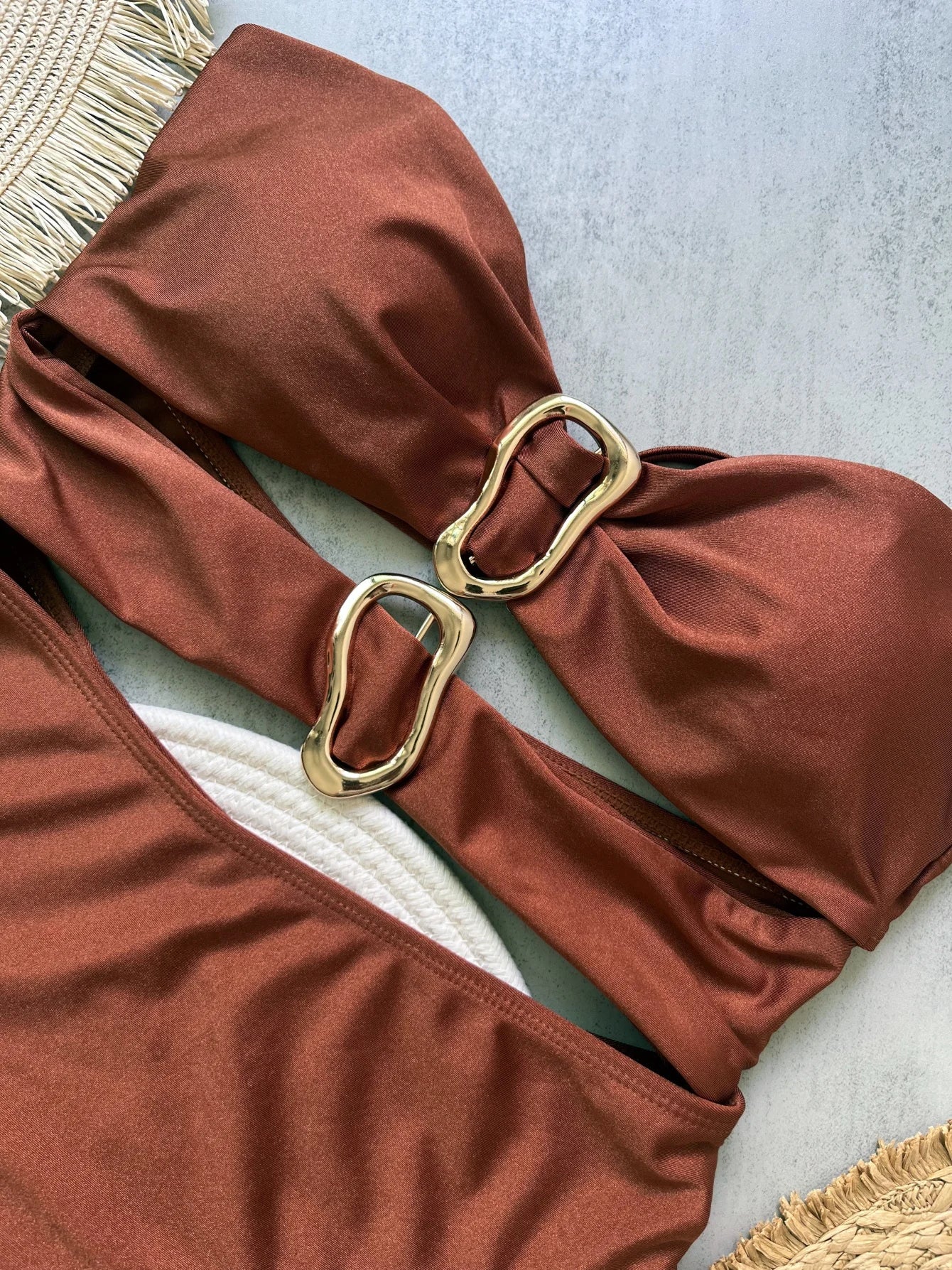 Oval One Piece Swimsuit Sexy Swimwear Women Swimsuit Hollow Out Monokini Bathing Suit