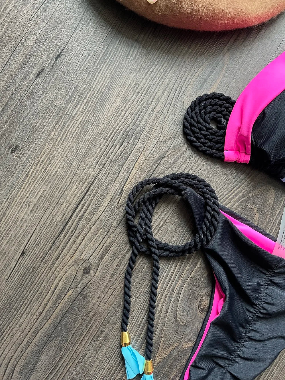 Sexy Solid Splicing Bikini Swimwear Swimsuit Braiding Rope Bandage Triangle Brazilian Bathing Suit
