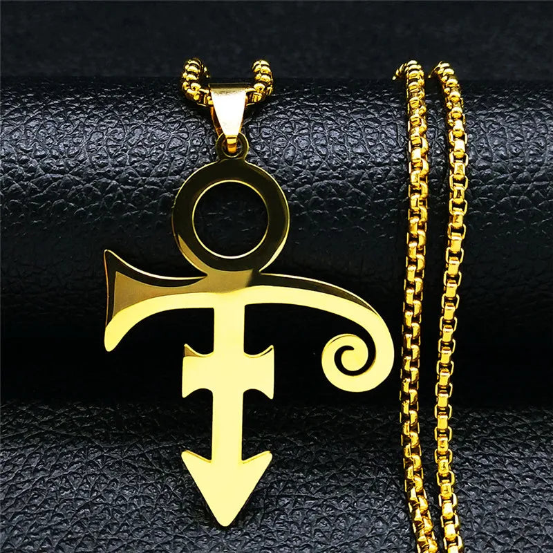 Artist Love Symbol Prince RIP Memorial Symbol Love Logo Steampunk Stainless Steel Necklace