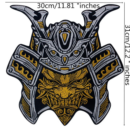 Japan Samurai Embroidery Double Sword Vikings Warrior Military Armband Tactical Emblem Patch Appliques Iron on Patches Badge Clothes Sewing