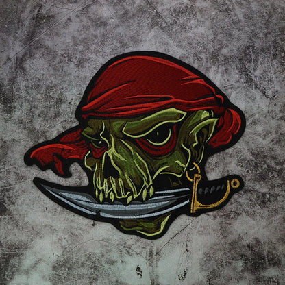 Big Punk Skull Biker Back Patch Appliques Iron on Patches Badge Clothes Sewing