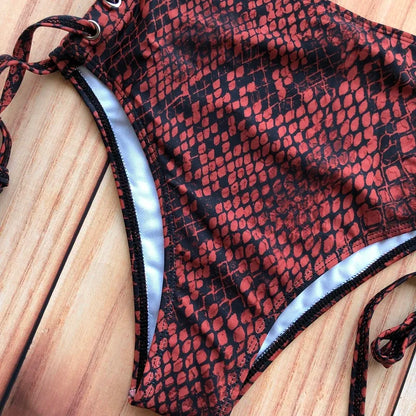 Women Swimsuit High Waist Bandage Sport Swimwear Bikini Push Up Beachwear Bathing Suit