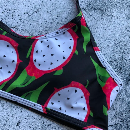 Women Swimsuit High Waist Bandage Sport Swimwear Bikini Push Up Beachwear Bathing Suit