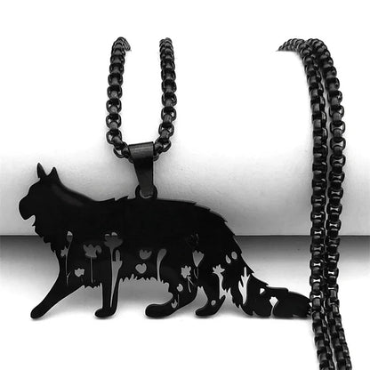 Cute Cat Ragdoll Kitty Women Men Stainless Steel Silver Color Chain Pendant Necklace