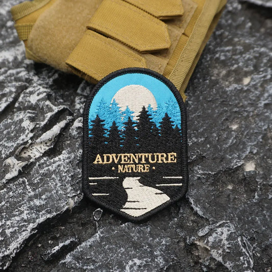 ADVENTURE NATURE Embroidered Patch Iron on / Sew Applique Patches