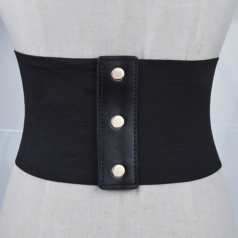 Women Corset Leather Wide Waist Slim Fit Wide Designer Belts