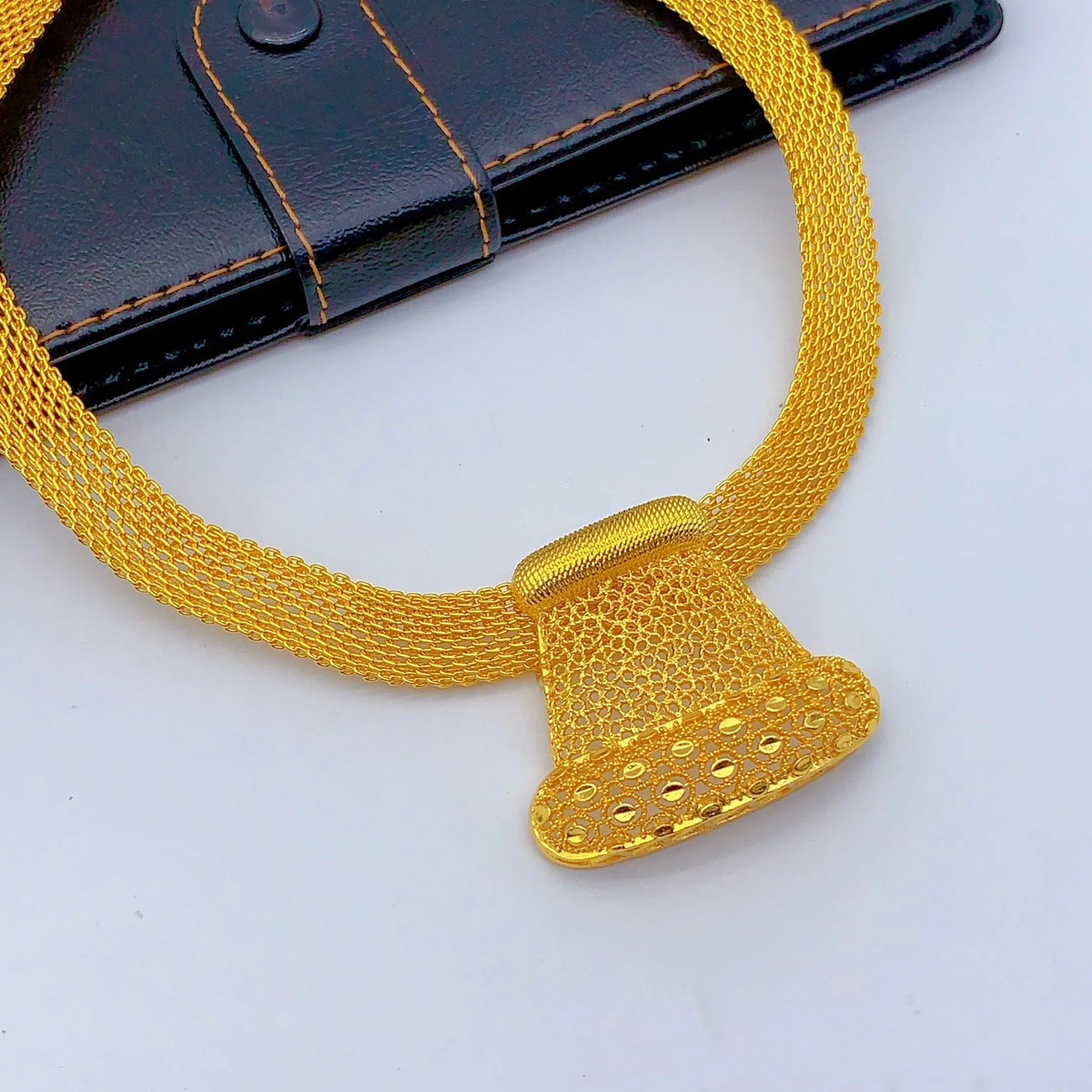 African Indian 24K Gold Plated Women Dubai Wedding Necklace Earrings Bracelets Ring Jewelry Sets