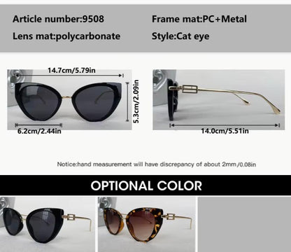 Women Vintage Cat Eye Fashion Designer Driving Shade Eyewear Sunglasses UV400