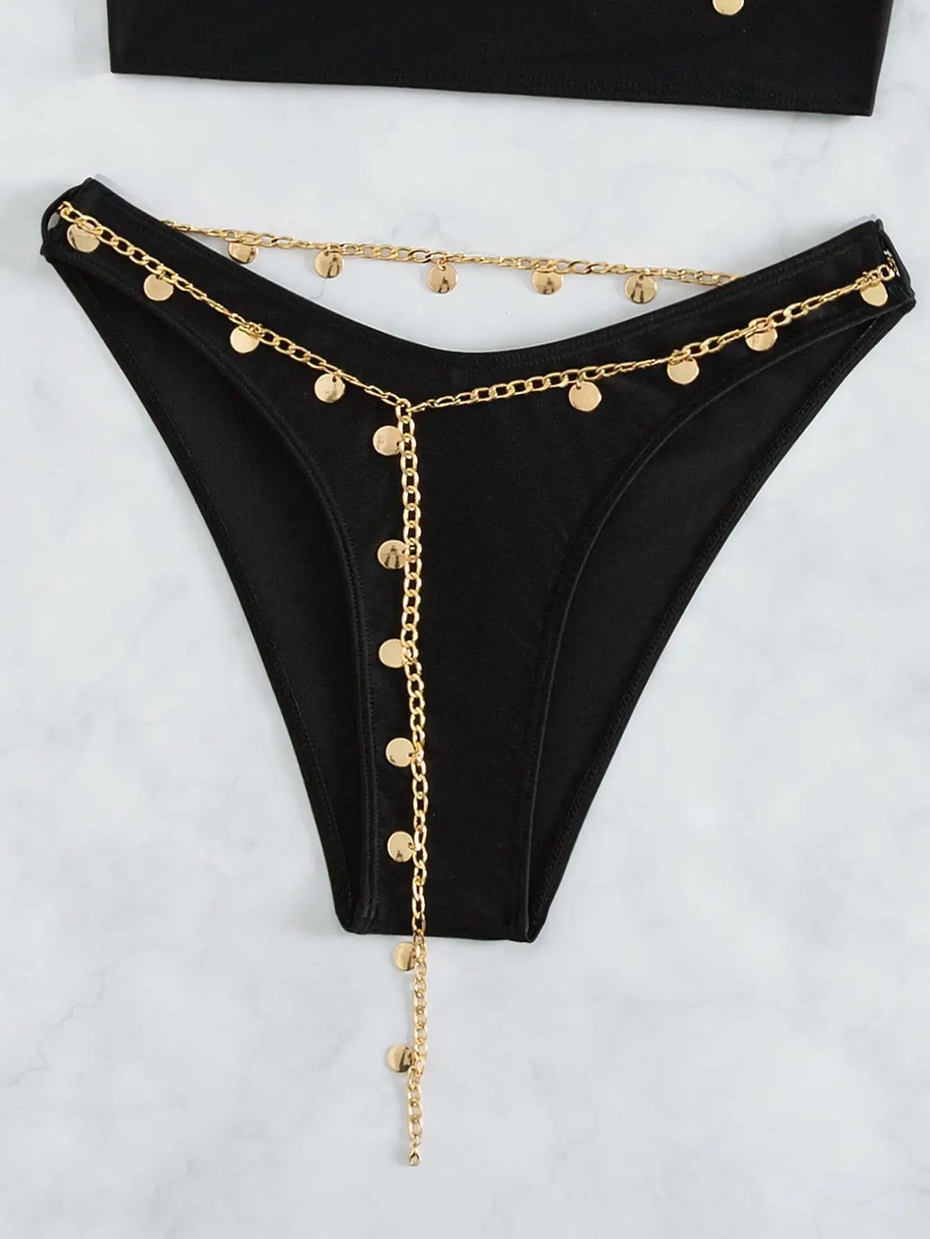 Sexy Chain Linked Push Up Bikini Brazilian Swimsuit Women Swimwear Bathing Suit