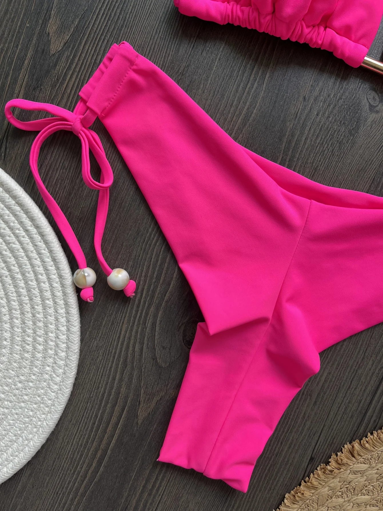 Sexy Women Push-Up Bra Swimsuit Solid Beachwear Chest Pad Swimwear Bikini Set