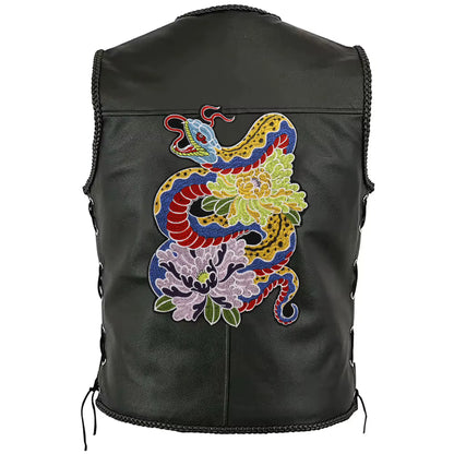 Colorful Python Embroidered Motorcycle Patch Appliques Iron on Patches Badge Clothes Sewing
